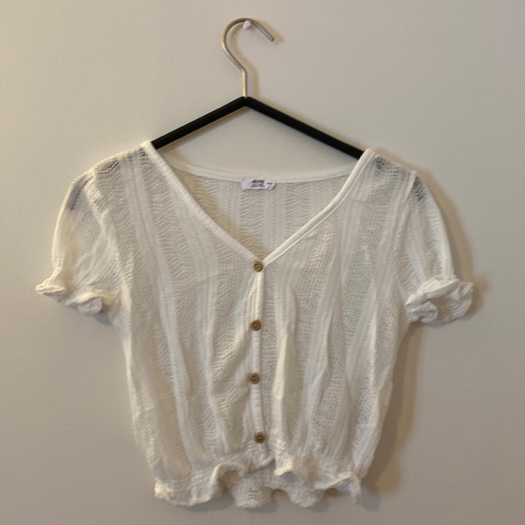 Cute see through white shirt with buttons - Picture 1 of 3